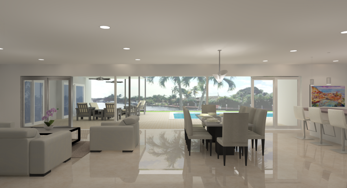Interior Rendering by DesignDots. - Project developed in association with ArcUrb Design Build, Inc.